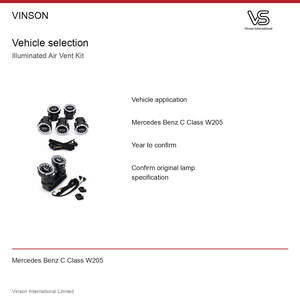 Kit de ventilación de aire iluminado para Mercedes Benz Clase C W205, siete ventilaciones, sistema ambiental original. - Product Image 5