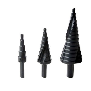 Step Drill Bit Set 3 Pc Metric Hex Shank High Speed Steel For Steel Drilling - Product Image 4
