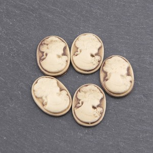 Cabochon caméo en résine, 12 pièces, bon marché, à dos plat - Product Image 3