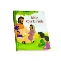 Bible personnalisée à couverture rigide pour enfants avec histoires bibliques, reliure parfaite, papier offset et artistique, pelliculage brillant