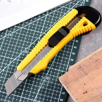Cutter industriel 18 mm en acier inoxydable à lame coulissante, avec verrouillage à pression, pour cadeau promotionnel et usage bureautique, vente en gros
