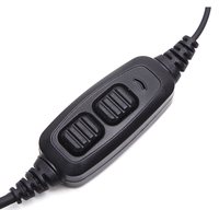 Baofeng UV-82 Dual PTT Headset Earpiece Earphone dengan Mic untuk Baofeng UV-82 UV-8D UV-82L UV-89 UV-82HP Walkie Talkie
