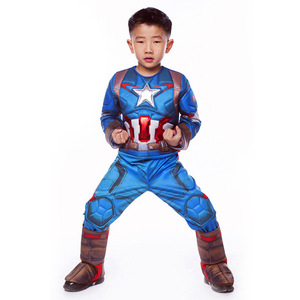 Costume Captain America pour enfants, combinaison pour garçons, tenue de fête d'Halloween, Cosplay - Product Image 1