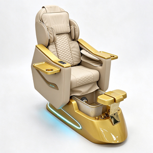 Luxury Electric <b>Pedicure</b> Spa Chair Airbag Back Massage <b>Pedicure</b> Chair With Foldable Manicure Tray Cold Hot Water Foot Bath Basin - Product Image 6