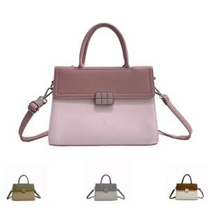 Bolso Bandolera de Moda para Mujer, con Cierre, Forro de Poliéster, Gran Capacidad, Listo para el Invierno, Contraste de Color, Artesanía Hecha a Mano - Product Image 1