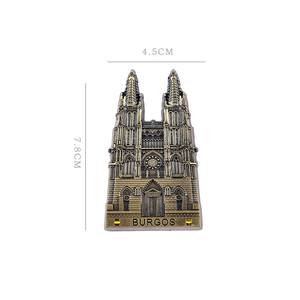 Aimant de réfrigérateur en alliage de zinc Cathedrale de Burgos, souvenir de voyage rétro en métal, décoration d'intérieur, cadeau de collection - Product Image 6