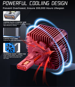 자동 140W LED 조명 시스템 9550 칩 D1S D2S D4S D5S D3S Led 헤드 라이트 알루미늄으로 만든 이중 구리 튜브 - Product Image 6