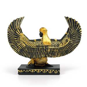 Figurine d'Isis égyptienne à genoux aux ailes ouvertes, sculpture de la déesse de la mythologie égyptienne antique - Product Image 6