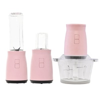 500W ABS 2L glazen kom babyvoedselprocessor (multifunctionele elektrische vleesmolen, blender, snijmachine set, 2 snelheden, laag geluidsniveau voor