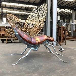 รูปปั้นทองเหลืองรูปปั้นแมลงโลหะขนาดใหญ่สำหรับตกแต่งสวน - Product Image 6