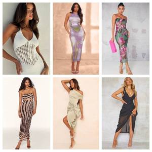 Ventes en gros de robes en coton pour femmes d'occasion, lots mixtes, fournisseur de stock, vêtements en vrac, haute qualité, styles variés, modèle - Product Image 5