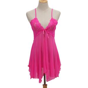 Conjunto <span class=keywords><strong>de</strong></span> Lencería Romántica Transparente y Seductora <span class=keywords><strong>de</strong></span> Estilo Europeo y Americano, Camisón Sexy con Tirantes - Product Image 6