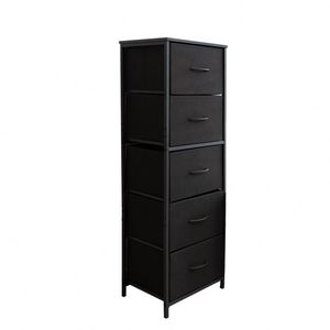 Hua Cheng HC5HBC 5-Drawer Freestanding Modern Dresser Stainless Steel MDF Panel Pine Construction Durable Bedroom Living Room - Product Image 1