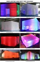 Tente de fête gonflable LED de 12 m³ pour mariage, boîte de nuit, cube, certifiée CE, ventilateur intégré, couleur personnalisée