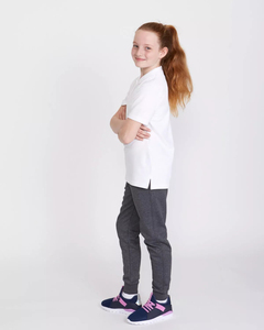 Ultima Novità: <span class=keywords><strong>Polo</strong></span> <span class=keywords><strong>Bianca</strong></span> a Tre Bottoni in Puro Cotone Tinto in Capo, Traspirante, Casual e Delicata sulla Pelle per Ragazze - Product Image 3