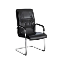 Chaise de bureau pivotante en cuir moderne de style exécutif avec roulettes pour bureau à domicile, vente en gros de l'usine de Foshan