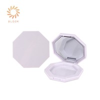 Vente flash - Boîte à poudre compacte pour maquillage en forme d'octogone, deux couleurs, avec miroir