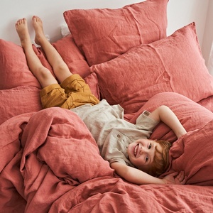 Housse de couette et taies d'oreiller en lin pur bio français de luxe, taille personnalisée Queen King, ensemble de literie en lin pur - Product Image 4