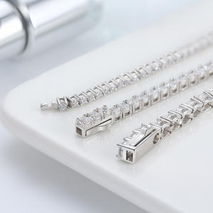 Tennischain Chaînes de <span class=keywords><strong>tennis</strong></span> à la mode haut de gamme Bracelets en zircon hip-hop de forme géométrique pour femmes pour les occasions d'anniversaire - Product Image 2