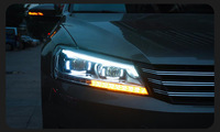 Nouveaux phares de voiture LKS 6000K 8000 Lumens pour VW B7, lentille de projecteur de phare 2011-2015, signal dynamique LED DRL automobile