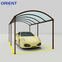 Grand système de carport en aluminium, abri élégant pour une ou deux voitures, idéal pour le stationnement des véhicules