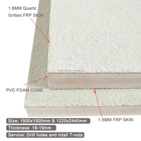 Panneaux de mur d'escalade extérieur préfabriqués en mousse PVC haute densité avec noyau en sable de quartz et revêtement en FRP GRP