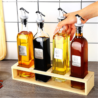Shanghai vente en gros d'huile de cuisson pour cuisine sauce soja et vinaigre assaisonnement vinaigrette distributeur de cruet pour bouteilles en verre