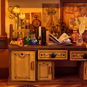 IIECREATE Maison miniature K-1084 Nouvelle carrosse mobile DIY Puzzle <span class=keywords><strong>en</strong></span> <span class=keywords><strong>bois</strong></span> 3D Maison de poupée pour adultes - Product Image 3