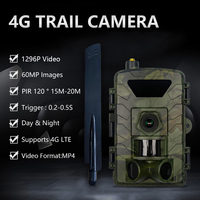 PR803 Cámara de Vigilancia para Exteriores 4G, 1296P, PIR, para Animales, Mascotas, Cámara de Seguimiento, 60MP, Visión Nocturna Infrarroja, Cámara de Caza para el Cuidado de Bebés y Mascotas