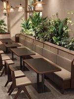 Moderne Massivholz-Restauranttische und -Stühle mit Metallgestell - Restaurant-Sets für Hotelgebrauch