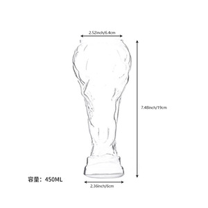 Vaso de Cerveza Hercules <span class=keywords><strong>para</strong></span> la Copa <span class=keywords><strong>Mundial</strong></span> de Fútbol, Vidrio de Borosilicato de Alta Calidad, Gran Capacidad, Diseño Creativo <span class=keywords><strong>para</strong></span> Bares, Torre de Cerveza Hecha a Mano - Product Image 6
