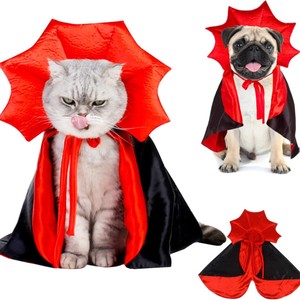 Halloween Haustier Vampir Cape Stand Kragen Katze Hund Umhang Magic Witch Kostüm Party Outfit Winter Polyester Hot Item - Product Image 4