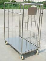 Nouvelle Chariot de Manutention Robuste en Acier 500KG avec Cage de Protection, Chariot de Transport Durable pour Entrepôt et Logistique, Support Personnalisé Disponible