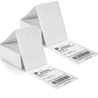 Étiquette d'expédition thermique directe blanche étanche 4x6 enveloppe vierge à faible quantité minimale de commande 100x150 autocollant adhésif pour utilisation au supermarché