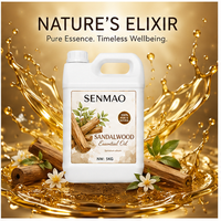 Huile essentielle de bois de santal de qualité supérieure ; apaise, détend et nourrit la peau, convient à la diffusion aromathérapeutique et aux soins de la peau.