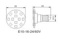 Iluminación LED para Parques de Atracciones, Tipo Pixel Point Light E10 E14 IP44 SMD2835, 16 LEDs, 60v 220v, para Carruseles y Parques Temáticos
