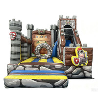 Château Gonflable Thème Construction pour Enfants avec Décoration Marteau 3D – Combo de Jeu Gonflable pour Fêtes