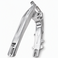 Cadre structurel en aluminium usiné CNC à grande échelle, bras oscillant, usinage 5 axes haute précision et prototypage aérospatial anodisé