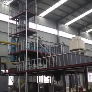 Waste oil recycling to diesel engine oil refining machine