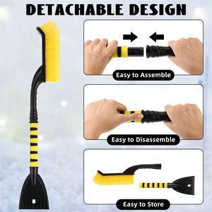 Pelle d'hiver détachable pour voiture avec poignée en mousse EVA Brosse de nettoyage automobile Grattoir à <span class=keywords><strong>glace</strong></span> pour <span class=keywords><strong>pare</strong></span>-<span class=keywords><strong>brise</strong></span> automobile - Product Image 6