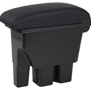 Boîte de rangement pour accoudoir central arrière de voiture en plastique noir CHENGHUI avec porte-gobelets, chargeur USB, ajustement personnalisé - Product Image 1