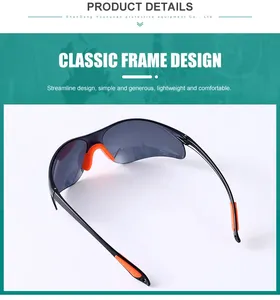 建設用PC素材工業用Z87作業眼鏡透明レンズ付き安全保護メガネ - Product Image 3