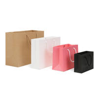Sacs cadeaux en papier Kraft essentiels de base, emballage, sac de rangement avec Logo personnalisé pour sac à bijoux de mariage avec poignée