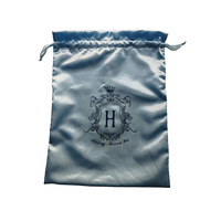 Grands sacs en satin de maquillage avec logo personnalisé écologique pour extension de cheveux Pochette en satin pour bijoux
