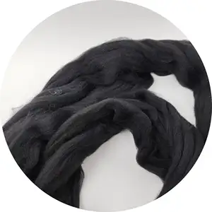 3d 102mm Black Polyester Top Virgin Combed Used For Spinning