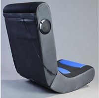 Fauteuil à bascule WS 3715 Design, fauteuil de jeu pliable au sol avec éclairage RGB, siège de jeu portable avec massage, lecture, sieste, TV + haut-parleurs