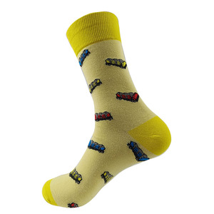 Gran oferta 100% calcetines de vestir de algodón para hombre coloridos animales divertidos pez globo tortuga calamar jirafa calcetines de tubo lindos calcetines Unisex - Product Image 3