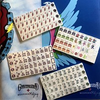 Nouvelles tuiles de mahjong de haute qualité (motifs Ours Dansants, Rose, Éclair, Crâne) en acrylique blanc nacré, parfaites pour les célébrations festives
