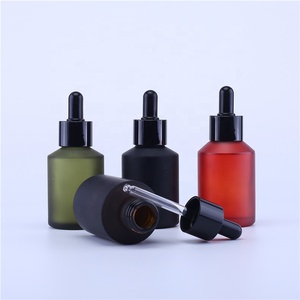 60ml <span class=keywords><strong>vide</strong></span> De Luxe mat givré en verre d'emballage cosmétique flacon compte-gouttes avec <span class=keywords><strong>Pipette</strong></span> Noire pour le pétrole - Product Image 3