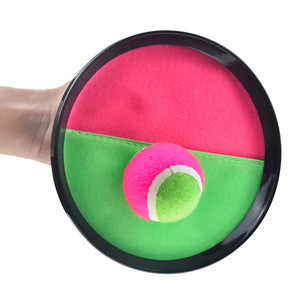 Sticky Ball Racket Red And Green <b>Large</b> Straight Body Catch And <b>Throw</b> Toy For Kids 8 To 13 Years Unisex Activity Gear - Product Image 1